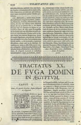Tractatvs XX. De fvga domini in Aegyptvm