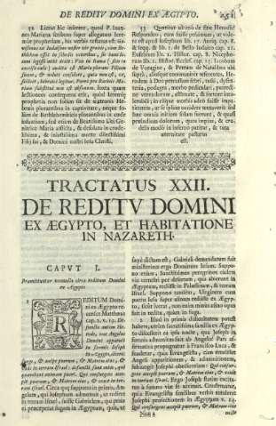 Tractatvs XXII. De reditv domini ex Ageypto, et habitatione in Nazareht