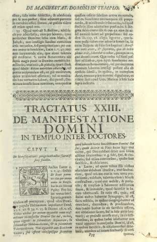Tractatvs XXIII. De manifestatione domini in templo inter doctores