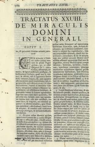 Tractatus XXVIII. De miraculis domini in generali