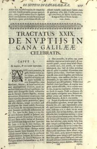 Tractatvs XXIX. De nvptiis in cana galilae ae celebratis