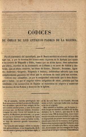 Códices de obras de los antiguos padres de la Iglesia
