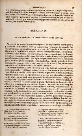 Articulo IV. De los Argensolas y otros poetas hasta Góngora