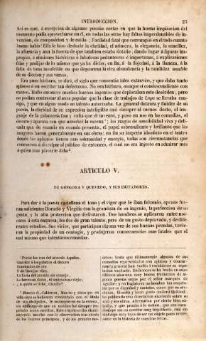 Articulo V. De Góngora y Queveso, y sus imitadores