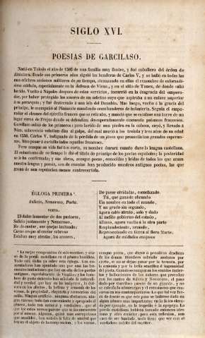 Siglo XVI. Poesias de Garcilaso