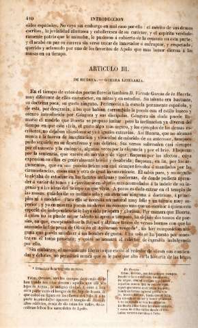Articulo III. De huerta.- Guerra literaria