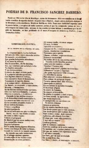 Poesias de D. Francisco Sanchez Barbero