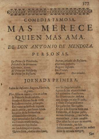 Comedia famosa. Mas merece quien mas ama