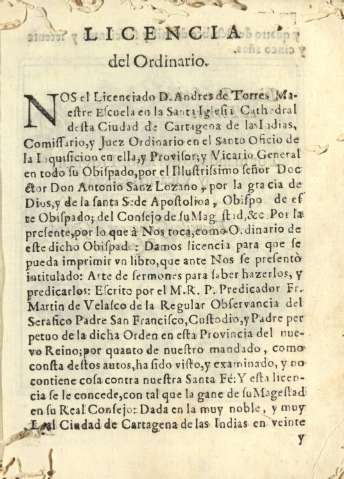 Licencia del ordinario