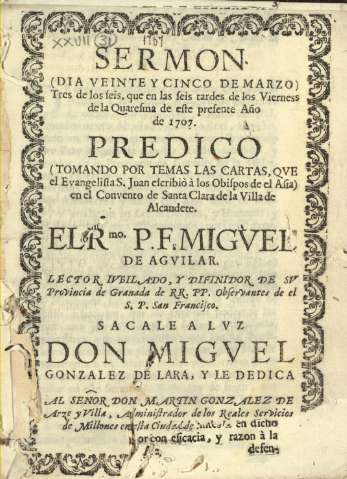 Sermon (dia veinte y cin¡co de marzo)...