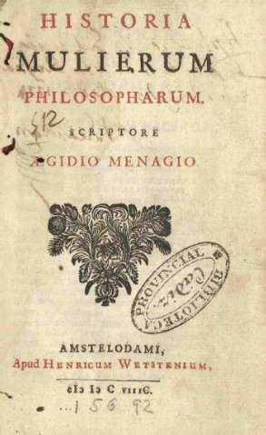 Historia mulierum philosopharum...