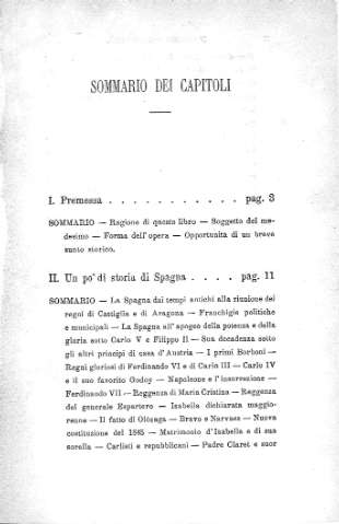 Sommario dei capitoli