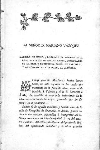 Al Señor D. Mariano Vázquez