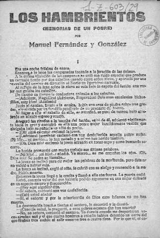 Los hambrientos (Memorias de un pobre)
