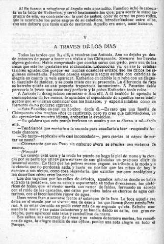 V. A traves de los dias