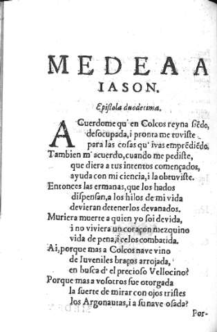 Medea a Iason. Epistola Duodecima