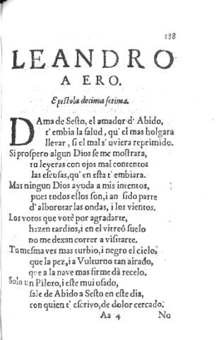 [Leandro a Ero. Epistola Decimasetima] 188