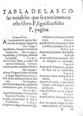 Tabla de las cosas notables que se contienen en este libro...