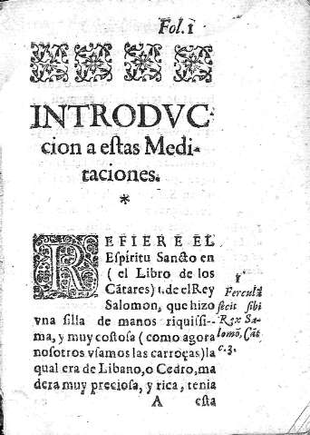 [Introduccion a estas Meditaciones] 1