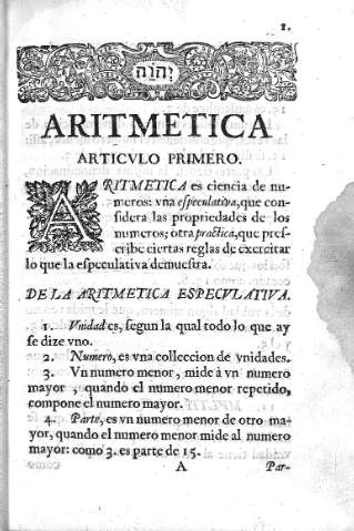 [Aritmetica y Articulo Primero] 1
