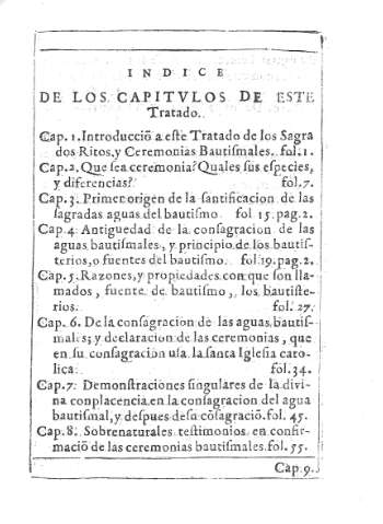 Indice de los Capitulos de este Tratado