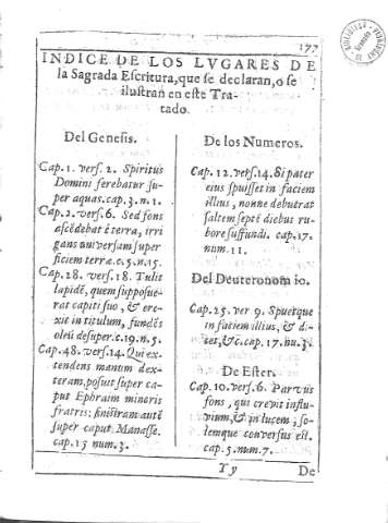 [Indice de los Lugares de la Sagrada Escritura...] 177