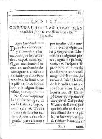 [Indice General de las Cosas mas notables...] 182