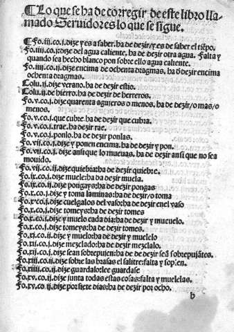 Lo que se ha de corregir de este libro...