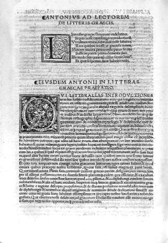 Antonius ad lectorem de litteris graecis