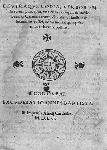 De utraque copia, verborum et rerum praecepta,...
