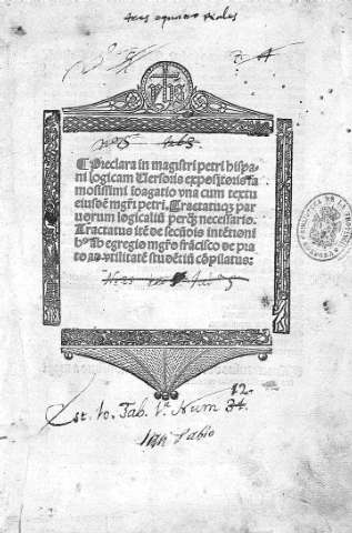 Preclara in magistri petri hispani logicam Versoris...