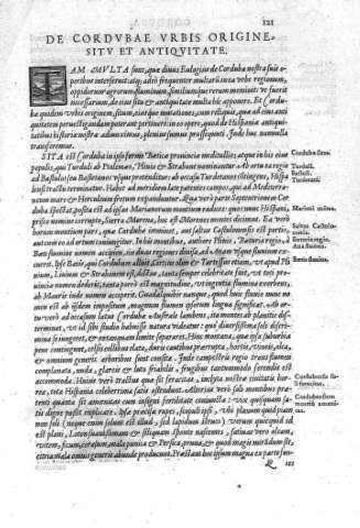 [De Cordubae urbis origine, situ et antiquitate] 121