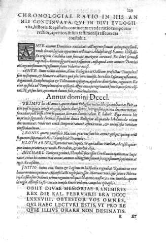 [Chronologiae ratio in his anmis...] 129