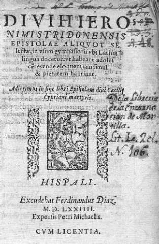 Divi Hieronimis Stridonensis epistolae aliquot...