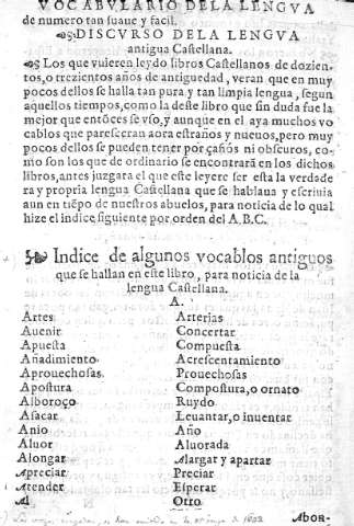 Vocabulario de la lengua Castellana