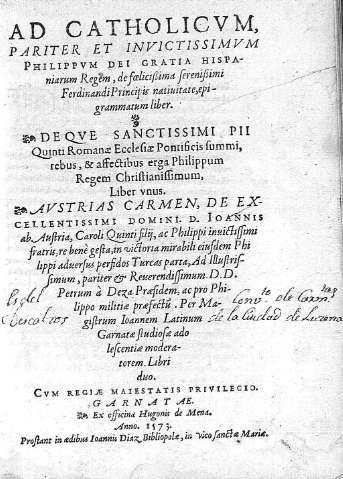 Ad Catholicum pariter et invictissimum Philippum dei gratia...