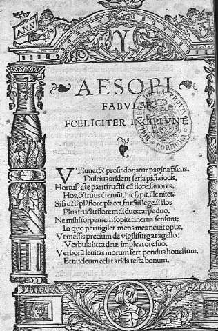 Aesopi Fabula foeliciter incipiunt