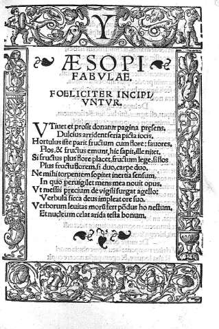 Aesopi Fabulae. Foeliciter incipiuntur
