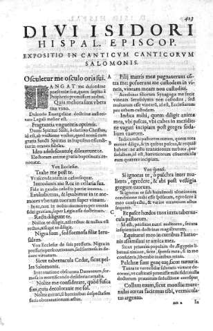 [Expositio in canticum canticorum Salomonis] nn 2