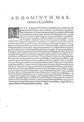 Ad dominorum Martinum à Corduba