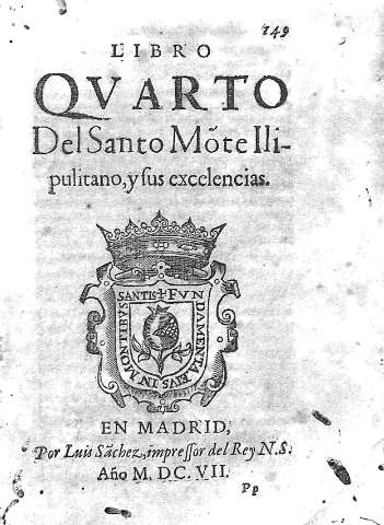 [Libro Quarto del Santo Monte Ilipulitano, y sus excelencias] 149