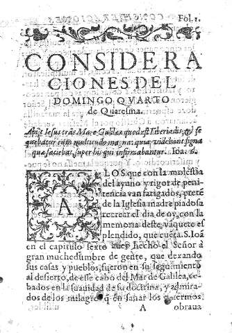 [Consideraciones del Domingo quarto de Quaresma] 1