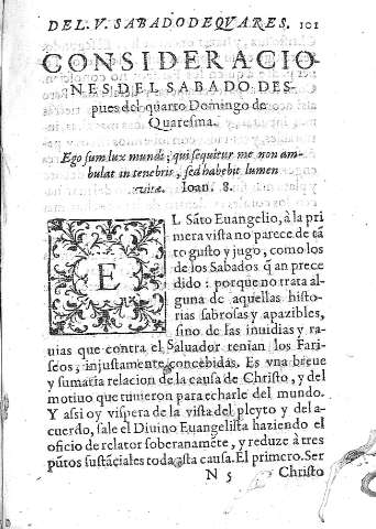 [Consideraciones del Sabado despues del quarto Domingo de Quaresma] 101