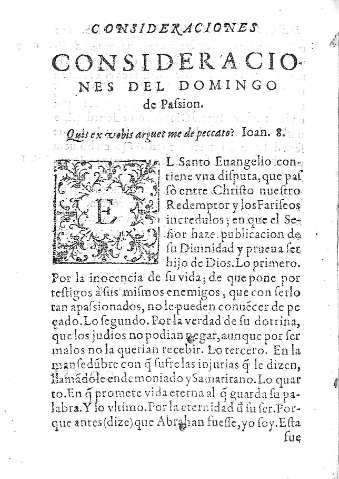 Consideraciones del Domingo de Passion