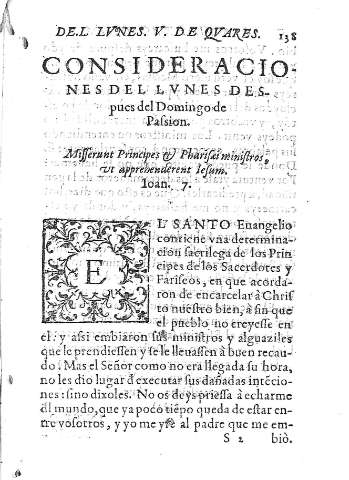[Consideraciones del Lunes despues del Domingo de Passion] 138