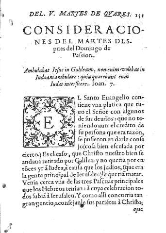 [Consideraciones del Martes despues del Domingo de Passion] 151