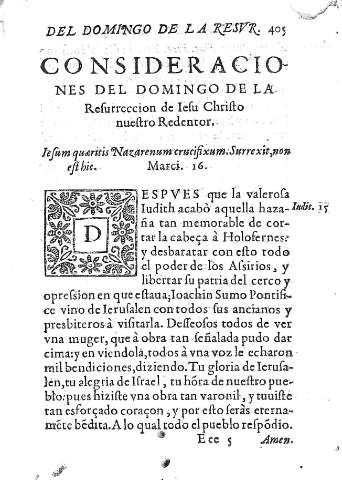 [Consideraciones del Domingo de la Resurreccion de Iesu Christo...] 405