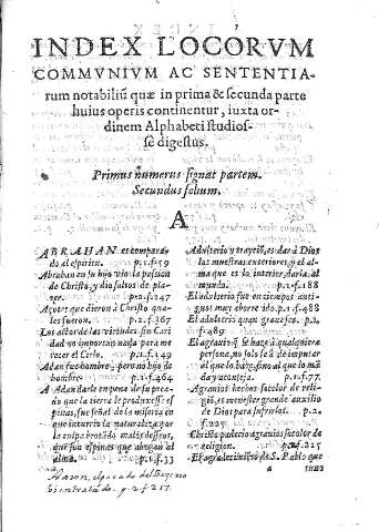 Index Locorum communium ac sententiarum...