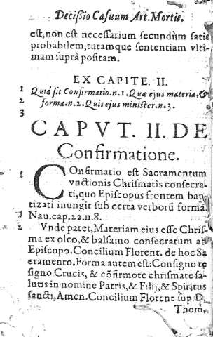 Caput. II. De Confirmatione