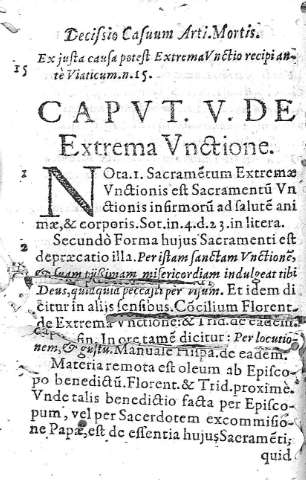 Caput. V. De Extrema Unctione